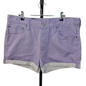 Levi's  Womens 501 Denim High Rise Purple Shorts Size 34